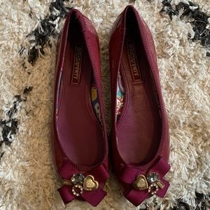 Coach Poppy Caper Patent Leather Flats